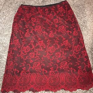 Black and red skirt